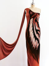 Hand Painted Tiger Face Dress Dress arcadeshops.com