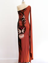 Hand Painted Tiger Face Dress Dress arcadeshops.com