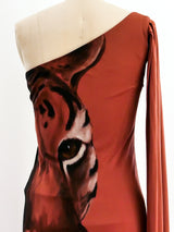 Hand Painted Tiger Face Dress Dress arcadeshops.com