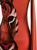 Hand Painted Tiger Face Dress Dress arcadeshops.com