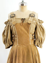 Suede Buckled Dirndl Jumper Dress arcadeshops.com