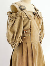 Suede Buckled Dirndl Jumper Dress arcadeshops.com