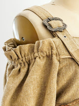 Suede Buckled Dirndl Jumper Dress arcadeshops.com