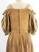 Suede Buckled Dirndl Jumper Dress arcadeshops.com