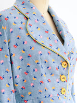 Floral Denim Ensemble Suit arcadeshops.com