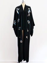 Blue Dragon Embroidered Silk Robe Jacket arcadeshops.com