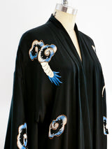 Blue Dragon Embroidered Silk Robe Jacket arcadeshops.com