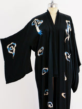 Blue Dragon Embroidered Silk Robe Jacket arcadeshops.com