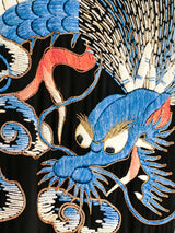 Blue Dragon Embroidered Silk Robe Jacket arcadeshops.com