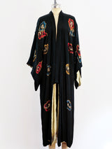 Golden Dragon Embroidered Silk Robe Jacket arcadeshops.com