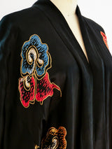 Golden Dragon Embroidered Silk Robe Jacket arcadeshops.com