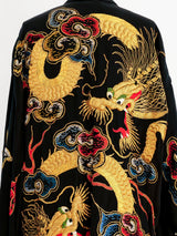 Golden Dragon Embroidered Silk Robe Jacket arcadeshops.com