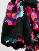 Dark Floral Ruffle Dress Dress arcadeshops.com