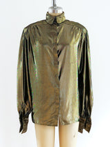 Metallic Gold Lurex Top Top arcadeshops.com