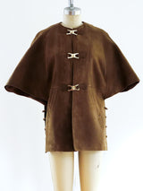 Taupe Suede Shawl Jacket Jacket arcadeshops.com