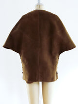 Taupe Suede Shawl Jacket Jacket arcadeshops.com