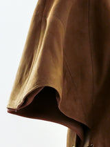 Taupe Suede Shawl Jacket Jacket arcadeshops.com
