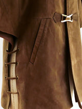 Taupe Suede Shawl Jacket Jacket arcadeshops.com