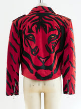 Tiger Applique Suede Jacket Jacket arcadeshops.com