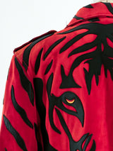 Tiger Applique Suede Jacket Jacket arcadeshops.com