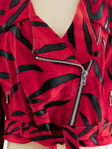 Tiger Applique Suede Jacket Jacket arcadeshops.com