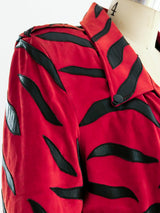 Tiger Applique Suede Jacket Jacket arcadeshops.com