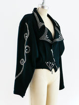 Studded Felted Motorcycle Jacket Jacket arcadeshops.com