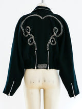 Studded Felted Motorcycle Jacket Jacket arcadeshops.com