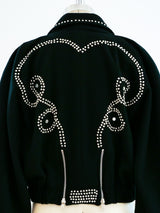 Studded Felted Motorcycle Jacket Jacket arcadeshops.com