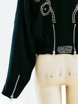 Studded Felted Motorcycle Jacket Jacket arcadeshops.com