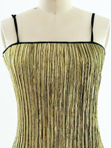 Gold Pleated Tank Top arcadeshops.com
