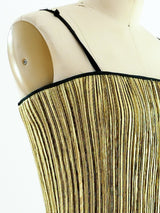 Gold Pleated Tank Top arcadeshops.com