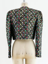 Metallic Paisley Cropped Jacket Jacket arcadeshops.com