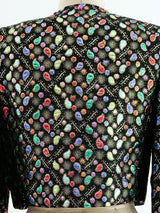 Metallic Paisley Cropped Jacket Jacket arcadeshops.com