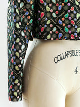 Metallic Paisley Cropped Jacket Jacket arcadeshops.com