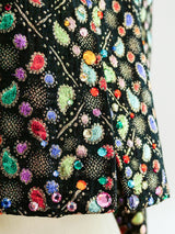 Metallic Paisley Cropped Jacket Jacket arcadeshops.com