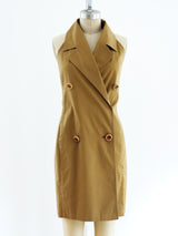 Genny Khaki Halter Dress Dress arcadeshops.com