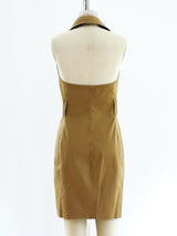 Genny Khaki Halter Dress Dress arcadeshops.com