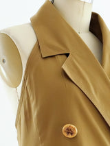 Genny Khaki Halter Dress Dress arcadeshops.com