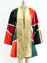 Colorblock Leather Jacket Jacket arcadeshops.com