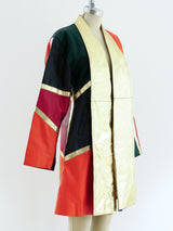 Colorblock Leather Jacket Jacket arcadeshops.com