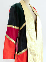 Colorblock Leather Jacket Jacket arcadeshops.com