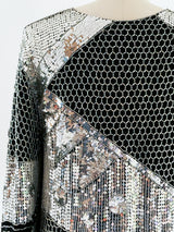 Silver Sequin Embellished Dress Dress arcadeshops.com