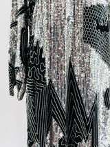 Silver Sequin Embellished Dress Dress arcadeshops.com