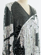 Silver Sequin Embellished Dress Dress arcadeshops.com
