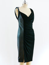Gianni Versace Leather and Jersey Dress Dress arcadeshops.com