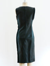 Gianni Versace Leather and Jersey Dress Dress arcadeshops.com