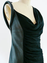 Gianni Versace Leather and Jersey Dress Dress arcadeshops.com