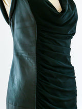 Gianni Versace Leather and Jersey Dress Dress arcadeshops.com