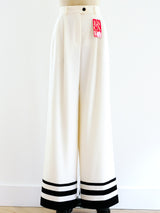 Escada Ivory Wide Leg Pant Bottom arcadeshops.com